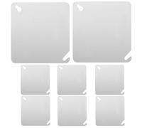 Warmhm 8 Piezas Placa de Cubierta Eléctrica Cuadrada de Hierro Color Plata Fácil Instalación y Perforación Personalizada para Cajas de Conexiones y Paneles Eléctricos en Hogar y Oficina