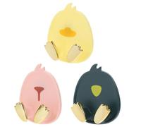 Warmhm Colgador Infantil Pared Adhesivo sin Taladro Diseño de Dibujos Animados, 3 Ganchos Abs para Armario y Ambiente Infantil en Casa, Instalación Fácil Marcas