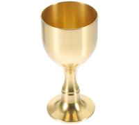 Warmhm Copa de Latón para Beber Pie Alto, Vaso Ceremonial para Liturgias, Diseño Vintage Resistente y Decorativo para Ceremonias Religiosas