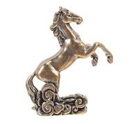 Warmhm Estatua de Caballo del Año Lunar 2026 en Latón Dorado | Acabado Resistente Oxidación, Brillo Metálico, para Mesas y Estantes, Estilo Contemporáneo