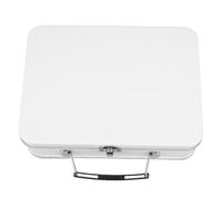 Warmhm Fiambrera Caja Metálica Portátil de Hierro con Tapa Abatible y Cerradura Retro de Hojalata para Verduras y Queso en Comidas Familiares y Camping