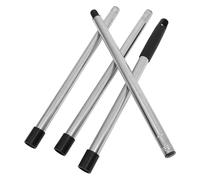 Warmhm Mango Ajustable Negro para Palo de Fregona y Escoba con Diseño Ergonómico y Extremo Roscado, Palo de Acero Inoxidable Compatible para Limpieza del Hogar