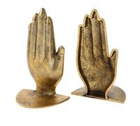 Warmhm Sujetalibros para Organizar Volúmenes de Hierro Dorado de Escritorio Estilo Vintage , Soporte Decorativo en Estantes de Oficina o Hogar