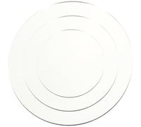 Warmhm Tablero de Espejo Acrílico Plata Nítido y Protección Ambiental 3 Piezas Redondas para Fotografía de Productos y Joyería para Accesorios