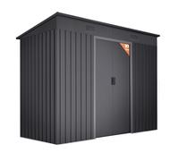 Wasabi - Caseta Metálica de Jardín 3,14m2 Light Anthracite - Rejillas Anticondensación - Puerta Corredera Doble - Cobertizo de Metal - Almacenaje Exterior