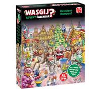 Wasgij Calendario de Adviento de Navidad 2025, juego de rompecabezas diario, 24 días de puzles, 54 piezas - 100% cartón reciclado - Cuenta atrás