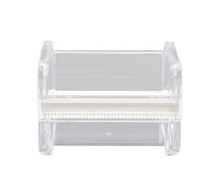 Washi Dispensador de cinta, Plástico transparente Washi Tape Cutter Tape Holder Roll Tape Holder Office Desktop Tool(White)