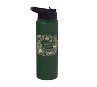 Watch Them Bloom Teacher Botanical Growth Wreath Stainless Steel Insulated Water Bottle