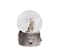 Water Globe - Lobo de Deluxebase. Bola de Nieve de Lobo con Figura de Resina y Base Moldeada. Genial como decoración hogar, Adorno o Regalo. (Diseño seleccionado al Azar de 2 Colores)