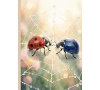 Watercolor Ladybug Ruled Notebook 5x7 Compact Writing Journal with 100 Pages: A portable companion for daily notes, journaling, and creative ideas on the go. Adorable Gift
