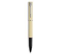 Waterman Allure bolígrafo roller, Lacado en color amarillo limón mate con adornos cromados, Punta fina, Tinta negra, Con estuche de regalo