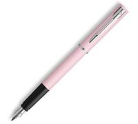 Waterman Allure pluma estilográfica | Lacado en color rosa pastel mate con adornos cromados | Plumín fino de acero inoxidable | Tinta azul | Con estuche de regalo