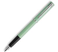 Waterman Allure pluma estilográfica | Lacado en color verde menta mate con adornos cromados | Plumín fino de acero inoxidable | Tinta azul | Con estuche de regalo