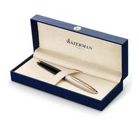 Waterman Carène Pluma Estilográfica, Negro (Deluxe Black), Punta Fina