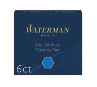 Waterman cartuchos de tinta para plumas estilográficas | 'International' cortos | azul serenidad | paquete de 6