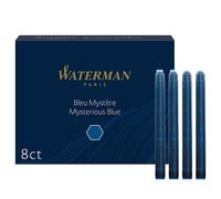 Waterman cartuchos de tinta para plumas estilográficas | largos | azul misterioso | paquete de 8