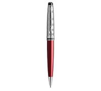 Waterman Expert Bolígrafo, Rojo (Dark Red and Chrome Trim), Punta Mediana