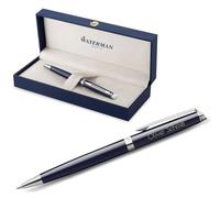 Waterman Hémisphère - Bolígrafo con grabado, pluma de lujo personalizada, regalo elegante para hombres y mujeres, tinta azul (BLUE C.C.)
