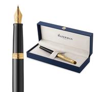 Waterman Hémisphère Pluma estilográfica | Colección Opera | Negro y dorado | Estuche de regalo