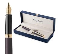 Waterman Hémisphère Pluma estilográfica | La Edición Discreta | Negro lava | plumín fino de acero inoxidable | estuche de regalo
