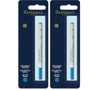 Waterman recambio para bolígrafos rollerpunta fina con tinta azulpaquete de 2