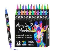 Waterproof Acrylic Paint Pens - Quick Drying Ceramic Marker Set, Permanent Art Drawing Supplies | For Kids Adults Artists Craft Painting DIY Creative Projects Use, Ceramic Markers, Art Pens, Painting