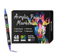 Waterproof Acrylic Paint Pens - Quick Drying Ceramic Marker Set, Permanent Art Drawing Supplies | For Kids Adults Artists Craft Painting DIY Creative Projects Use, Ceramic Markers, Art Pens, Painting