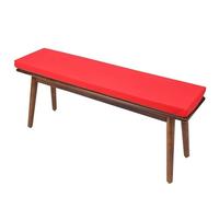 Waterproof Bench Cushions 48x12x2 in Fade Resistant Thick Pad Non-Slip Outdoor Cushion with Ties and Removable Cover for Porch Swing Sofa Garden(53 Red,60x12x2in)