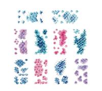 Waterproof Body Stickers, 10 Piece Fish Scale Decals, Temporary Skin Art