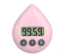 Waterproof Digital Shower Timer 8cm Memory Function(Light powder) | IPX4 waterproof design, memory saves last setting, loud alarm, 8cm compact size, kitchen bath safe