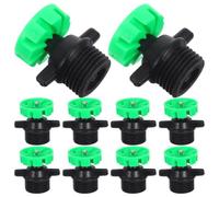 WATIIFUFU 10 Piezas Aspersor Rotatorio Automático, Cabezal Rociador Giratorio, 360 Grados, Verde, Pp, para Riego de Jardín, Césped y Plantas, Flujo de Agua Estable y Suave
