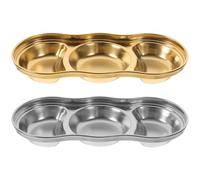 WATIIFUFU 2 Platos para Mojar de Acero Inoxidable, Fondo Estable y Diseño Elegante, Ideales para Salsas y Condimentos en Cocina y Aperitivos