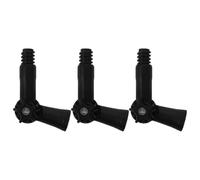 WATIIFUFU Adaptador de Ángulo Fácil Instalación y Alta Eficiencia para Postes Telescópicos de Trapeador, Accesorios de Pp Negro Paquete de 3 Piezas para Limpiar Áreas Difíciles