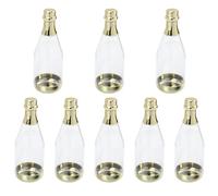 WATIIFUFU Caja de Obsequio Transparente para Dulces Modelo Botella de Vino, Tamaño Grande 148mm X 52mm, Color Champán Dorado, 8 Unidades para Bodas y Fiestas