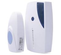 WATIIFUFU Kit de Timbre Inalámbrico Blanco Indicador LED y Receptor para Hogares Grandes y Lugares Comerciales, Fácil Instalación y Diseño en Plástico