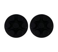 WATIIFUFU Moldes de Silicona para Muffins 7 Rejillas 2 Piezas Reutilizables y Fáciles de Limpiar para Cocina y Freidora de Aire en Color Negro