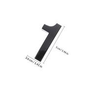 WATIIFUFU Números para Casa y Buzón Adhesivos 3D Negras, Pack de 10 Unidades de 5 CM Pegamento Resistente para Uso en Interiores y Exteriores