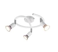 WatioWave Regleta de 3 focos GU10 blanca con diseño moderno, ideal para iluminación de interiores y realzar espacios.