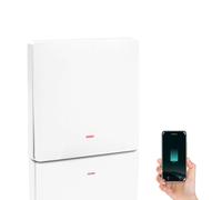 Wattive Interruptor de Luz Intelligente WiFi, 1 Gang 1 Via, Interruptor Pared WiFi Empotrado Compatibile con Controllo Vocale Alexa/Google Home, Controllo Remoto por App Smart Life/Tuya (sin neutro)