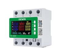 Wattive WiFi Medidor de Consumo Electrico Trifasico, 9 en 1 WiFi Tuya Contador Electrico AC 85-290V 0-80A Digital Medidor de Energía con Medición, Memoria de Apagado, Protección Contra Sobretensión