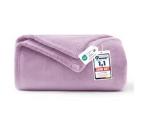 WAVVE Manta Franela para Cama 90, Manta para Sofá 150x200 cm, Manta de Microfibra, Suave, Cálida, Transpirable (Morado/Violeta)