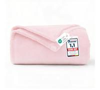 WAVVE Manta Franela para Cama 90, Manta para Sofá 150x200 cm, Manta de Microfibra, Suave, Cálida, Transpirable (Rosa)