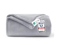 WAVVE Manta Franela para Cama 90, Manta para Sofá 150x200 cm, Manta de Microfibra, Suave, Cálida, Transpirable (Gris Claro)