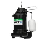 WAYNE WATER SYSTEMS-Bomba de sumidero sumergible con interruptor vertical de hierro fundido 1/3-HP