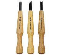 Wazakura Bonsai Jin y Shari Kit de herramientas de creación con cincel hueco redondo, cincel oblicuo individual y herramienta de corte en V, carpintería (kit de 3 piezas para bonsái Jin y Shari)