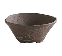 Wazakura Maceta de Bonsái Tokoname 16 cm, Hecha en Japón, Cerámica Hecha a Mano Estilo Rustico Tatara con Agujero de Drenaje, Macetas de Cerámica para Plantas de Interior y Exterior - Tatara