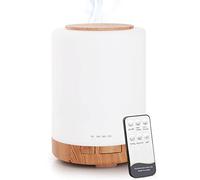 WD&CD [300ml] Diffuser Humidificador Aromaterapia Difusor de Aroma con Temporizador Non-stop/1/3/6h, Humidificador Ultrasónico y Ultrasilencioso con 7 Colores LED, Ultra Silencioso, Grano de Madera