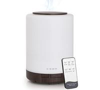 WD&CD [300ml] Diffuser Humidificador Aromaterapia Difusor de Aroma con Temporizador Non-stop/1/3/6h, Humidificador Ultrasónico y Ultrasilencioso con 7 Colores LED, Ultra Silencioso, Marron Oscuro