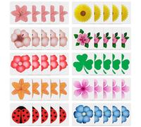 WD&CD 50 Piezas Florales para Moscas de Ventana, Trampas para Moscas de Ventana Interior Adhesivas para Insectos de Trampas para Mosquitos de la Fruta Atrapador para Plagas, Color 9