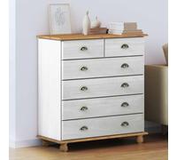 WDSAYREH Cómoda moderna de madera de pino maciza con cajones, color blanco, 91 x 40 x 95,5 cm, gran capacidad de almacenamiento para dormitorio y sala de estar